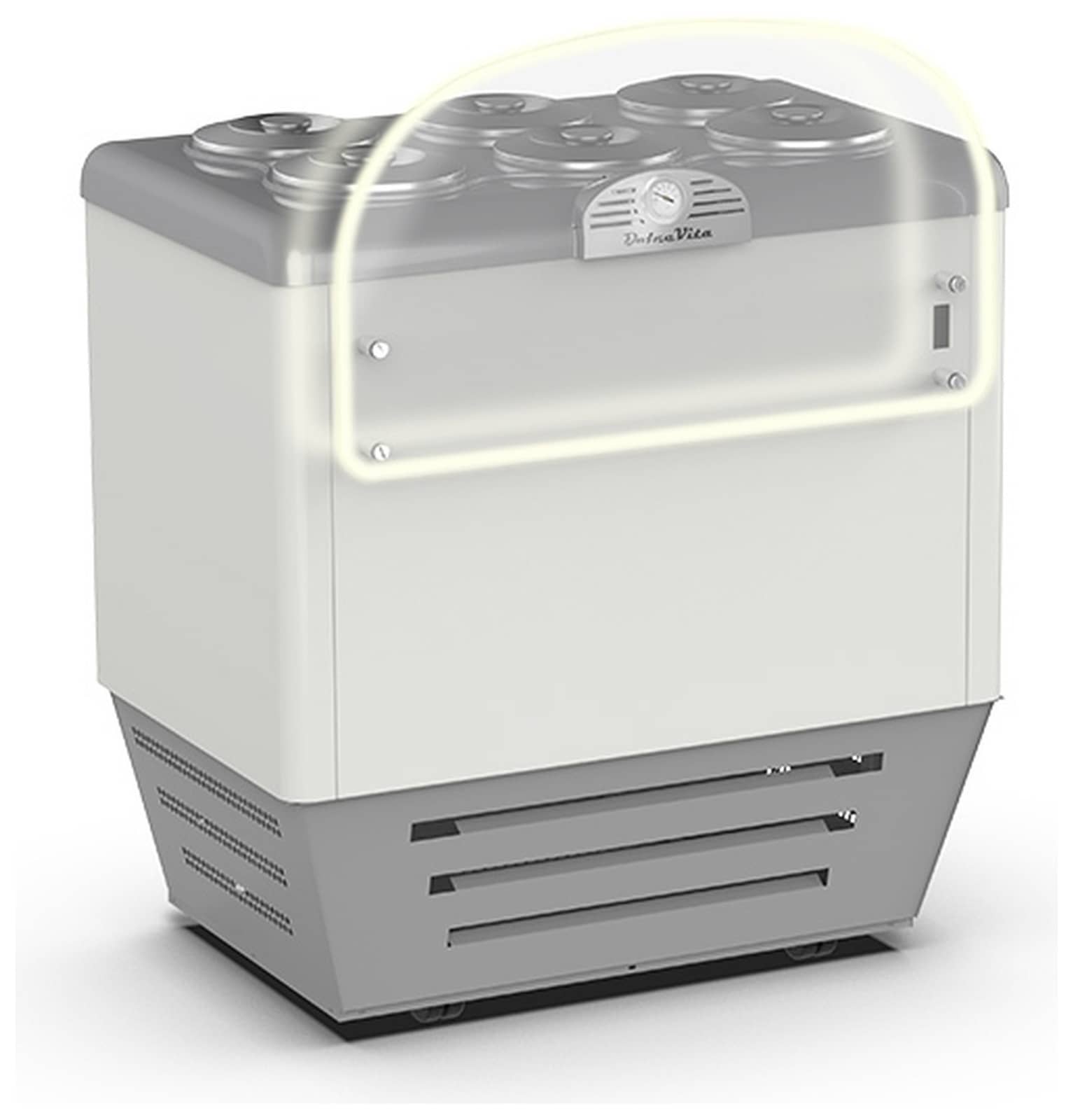 Vitrină frigorifică profesională pentru înghețată Mondial Framec seria DOLCE VITA WHITE (-20°C -5°C), Italia — 3