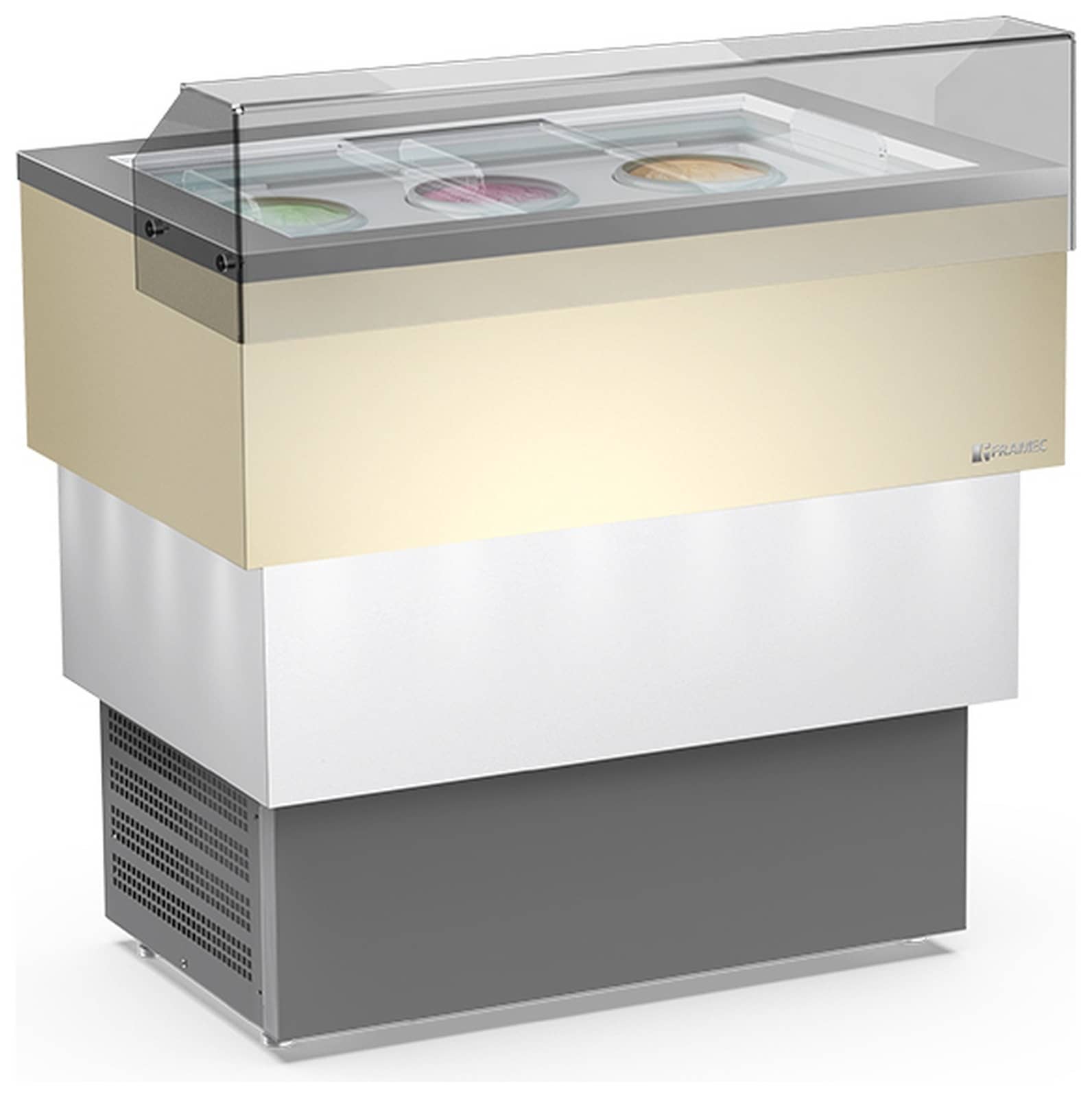 Vitrină frigorifică profesională pentru înghețată Mondial Framec seria CARRARA CREAM VISTA (-20°C -5°C), Italia — 3