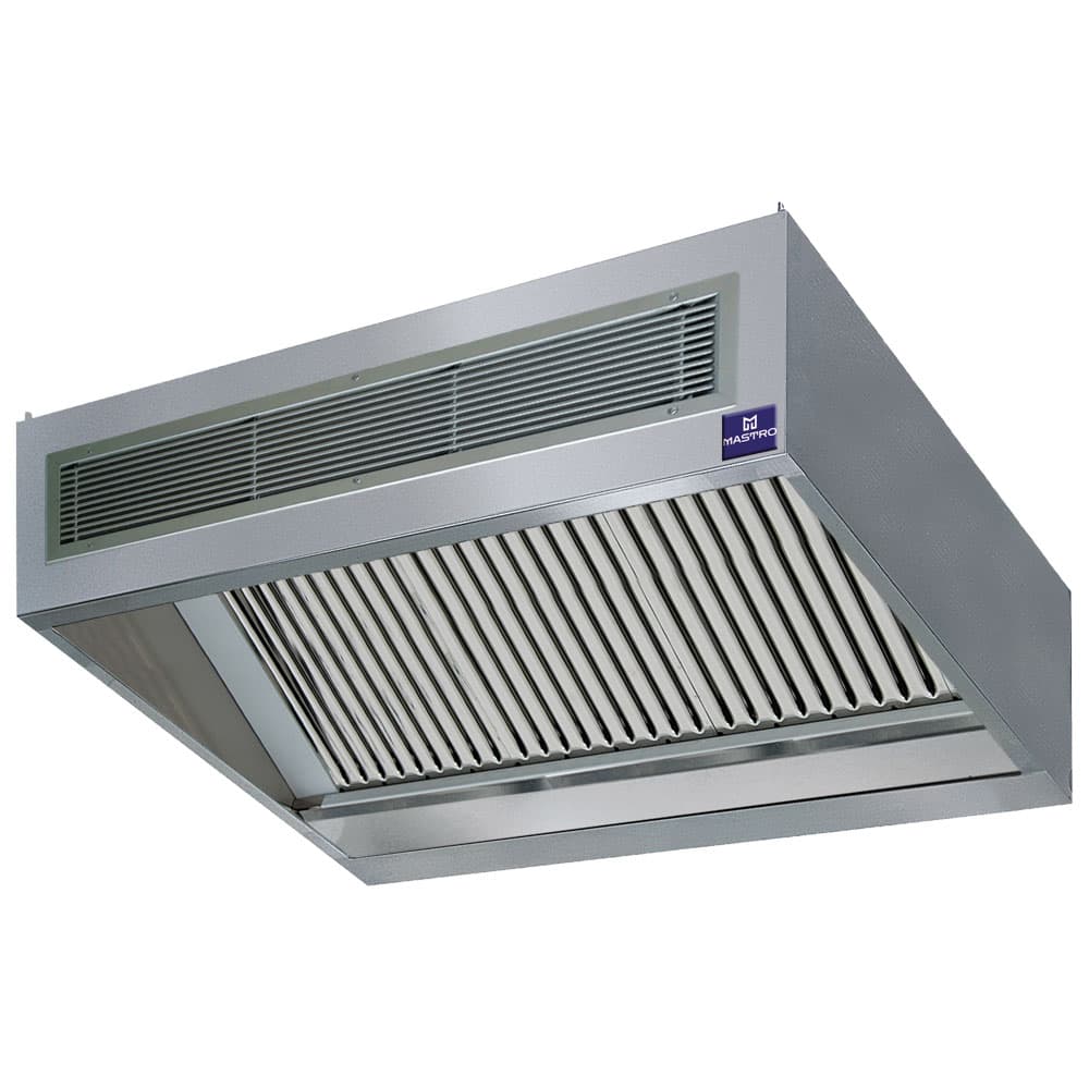 wall-mounted cubic infusion hood with integrated lighting, 4000x1300 mm