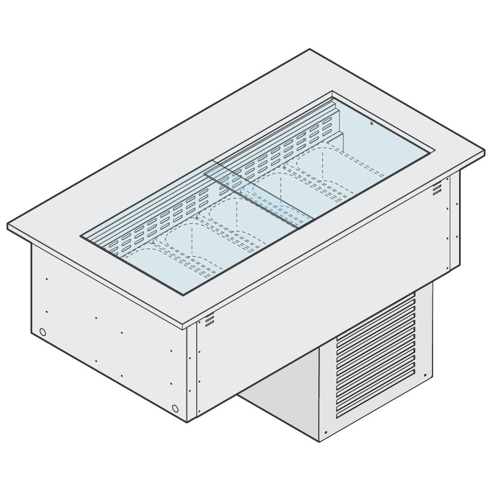 Ice cream tank, built-in cooling unit, 3x Gn 1/1