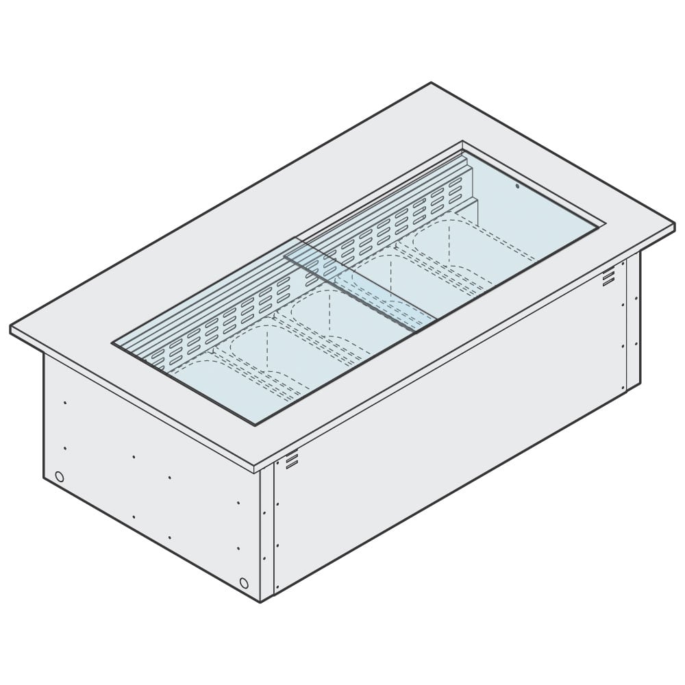 Ice cream tank, for remote cooling, 3x Gn 1/1