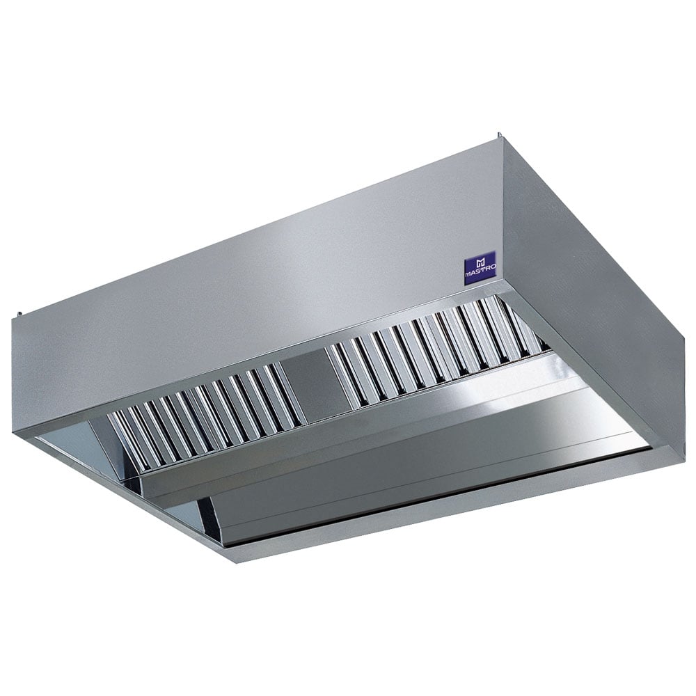 central cubic hood with integrated lighting, 4000x1800 mm