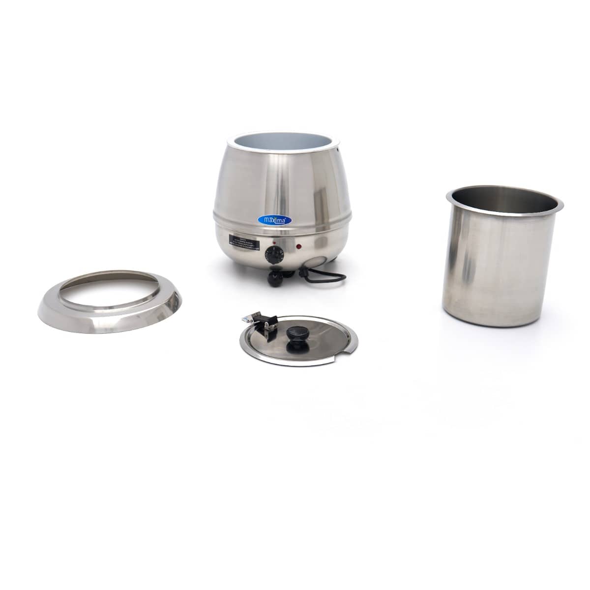 Soup Kettle - 10L - Removable Inner Pot - Stainless Steel - with Spoon Recess — 13