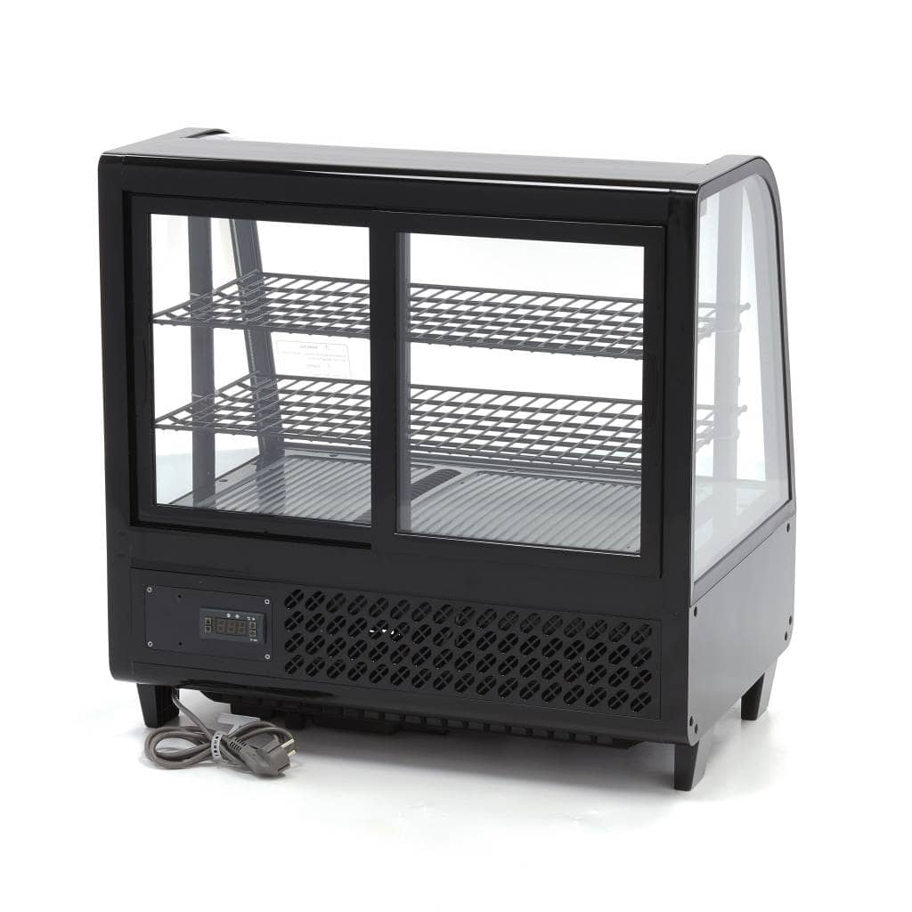 Display Fridge - 100L - 68cm - Black - Rear Sliding Door — 4